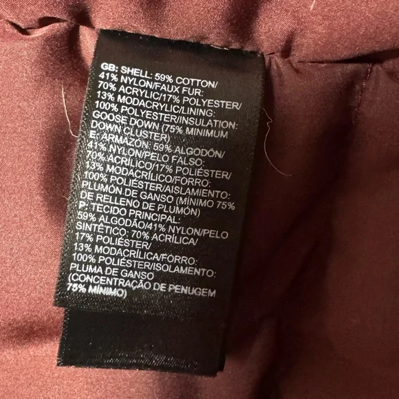 The North Face Arctic II 550 Dry Vent Hooded Down Parka Winter Coat Brick Red S